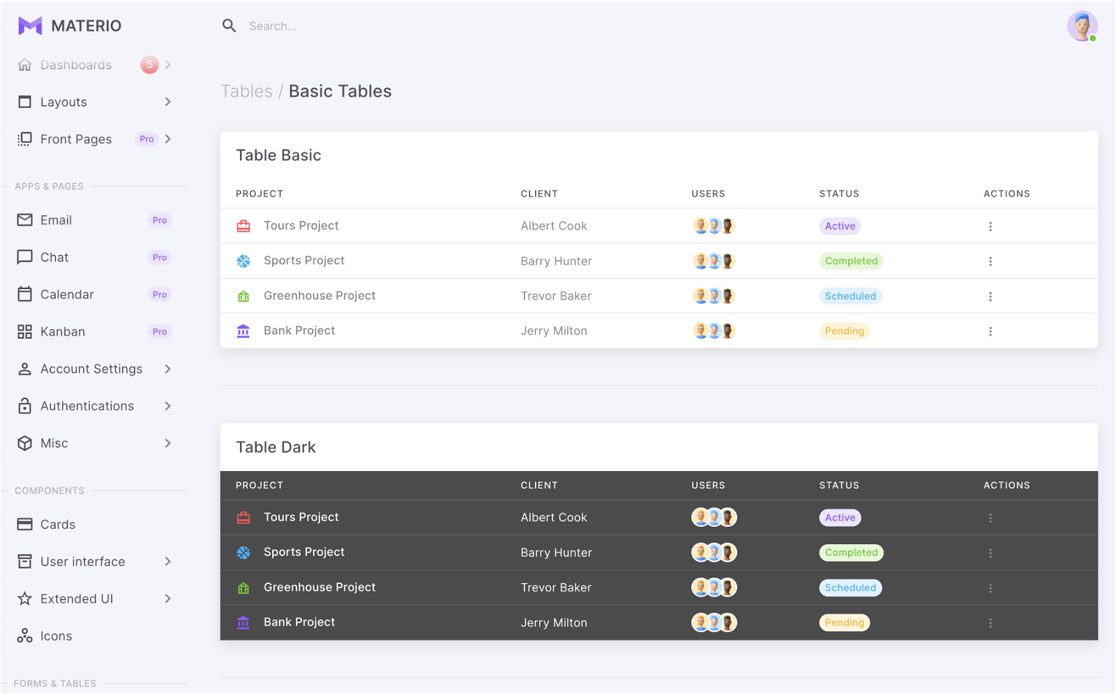 free vuejs laravel admin template